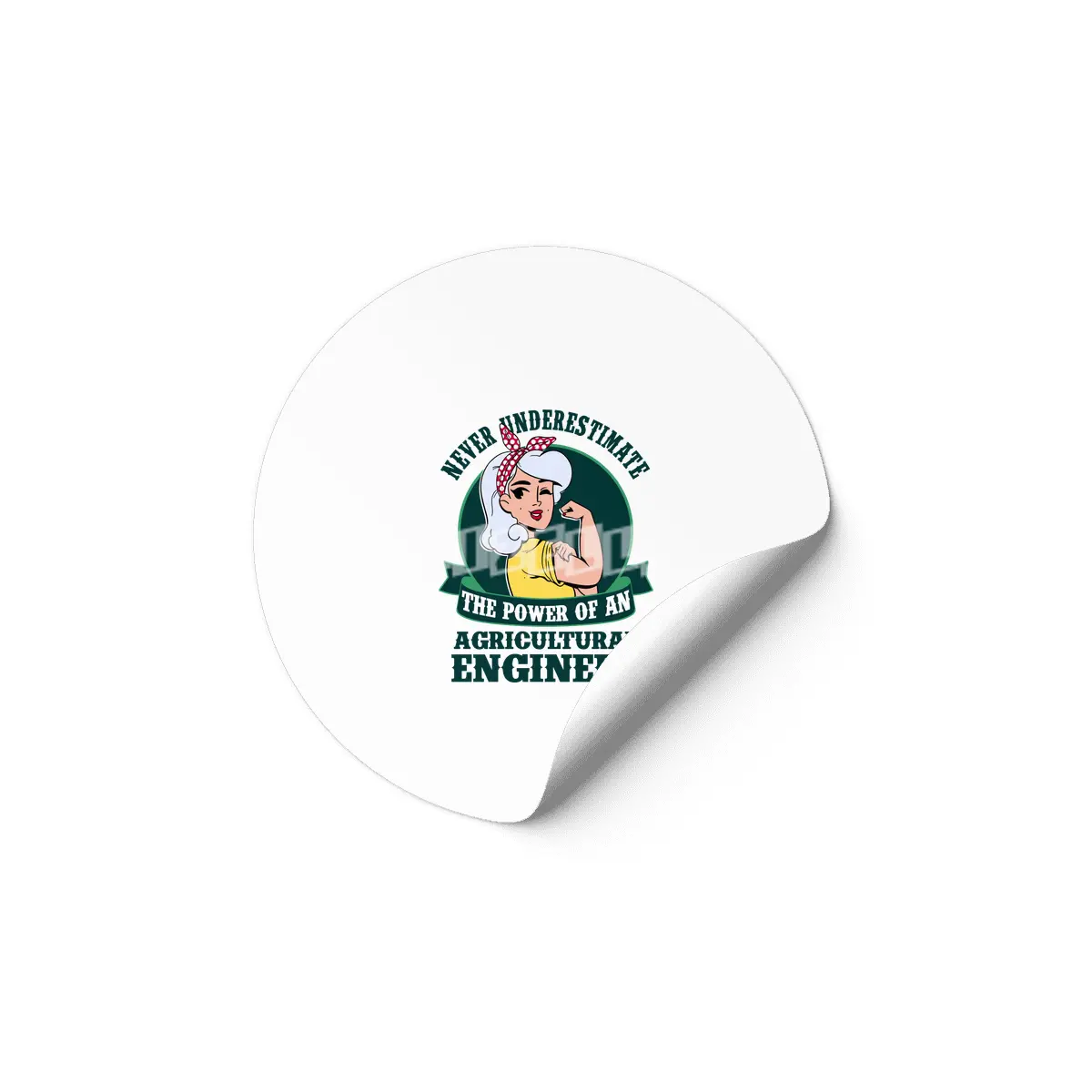 Agricultural Engineer Girl Power Etiket