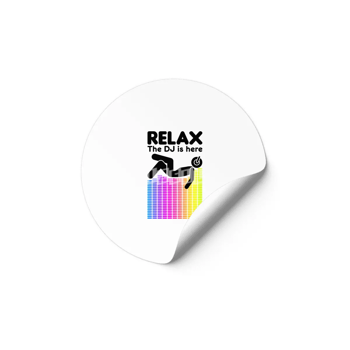 Relax The DJ Is Here Equalizer DJ Rainbow Sound Engineer Etiket