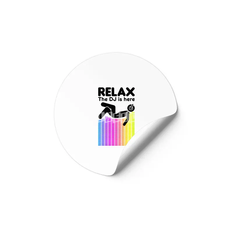 Relax The DJ Is Here Equalizer DJ Rainbow Sound Engineer Etiket