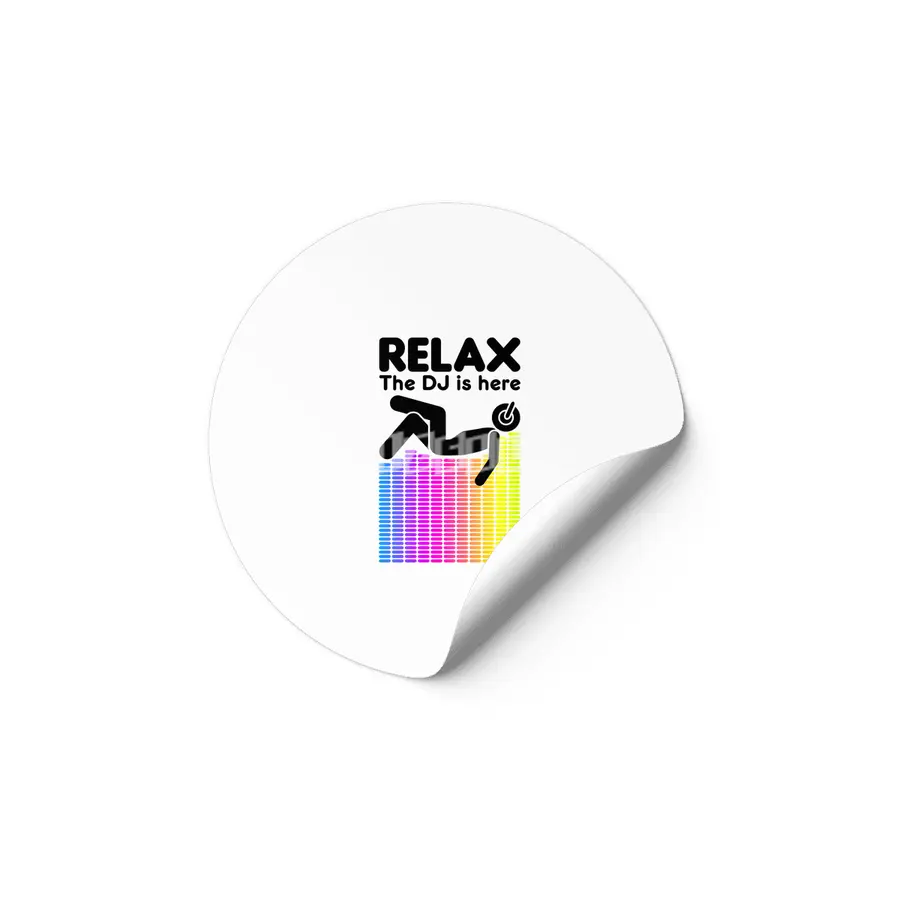 Relax The DJ Is Here Equalizer DJ Rainbow Sound Engineer Etiket