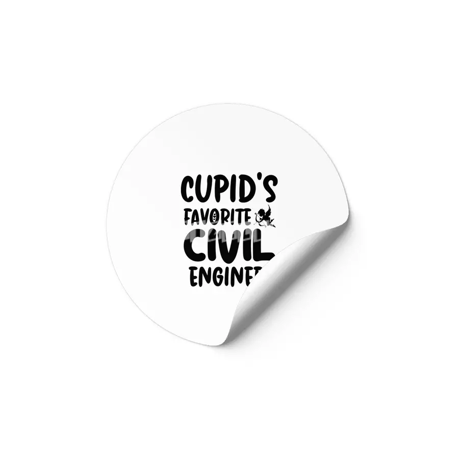 Cupids Favorite Civil Engineer Valentines Day Etiket