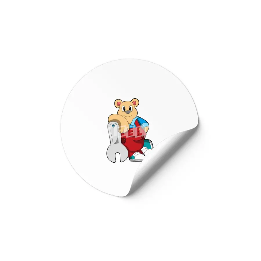 Bear as Mechatronics engineer with Wrench Etiket