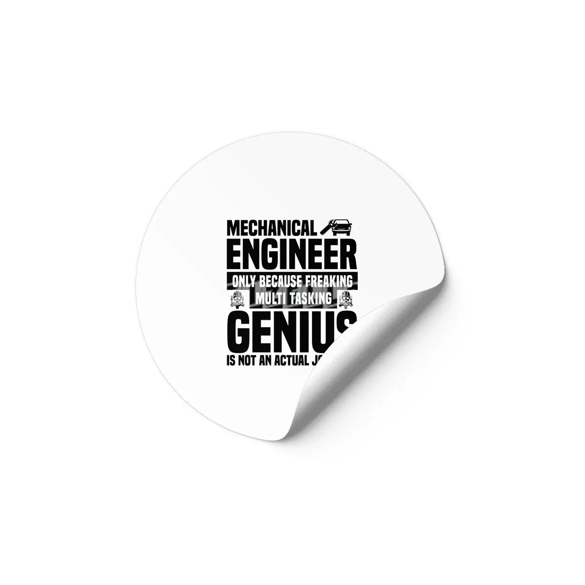 Engineer Crafts Mechanic Gift Etiket