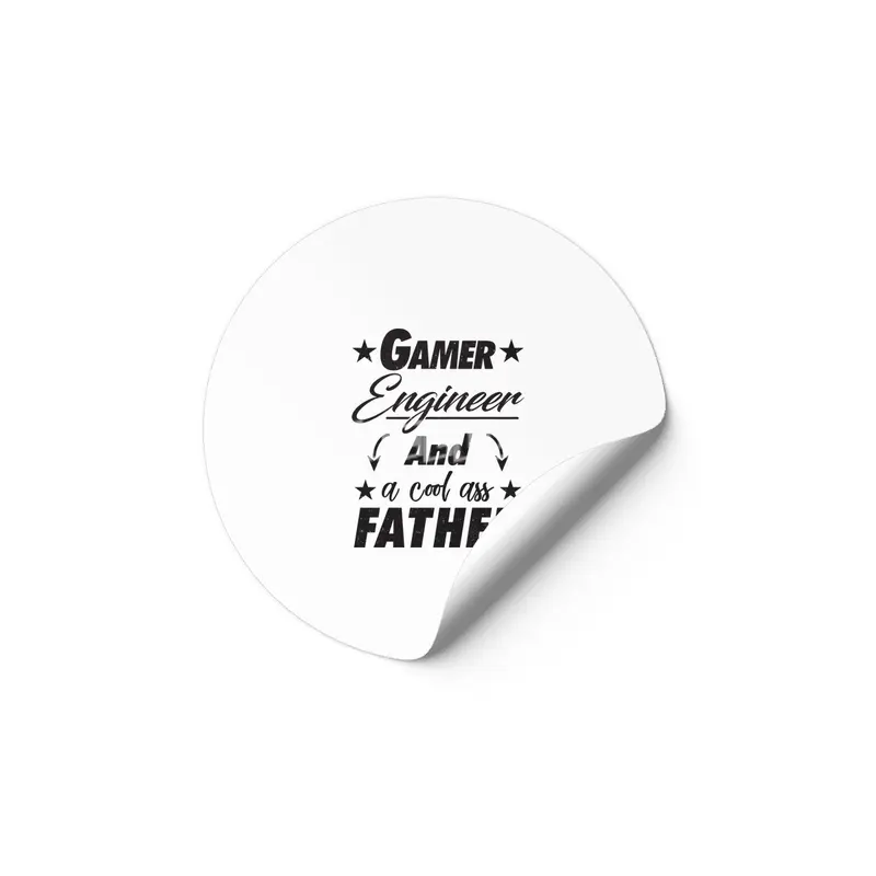 Gamer Engineer Father Etiket