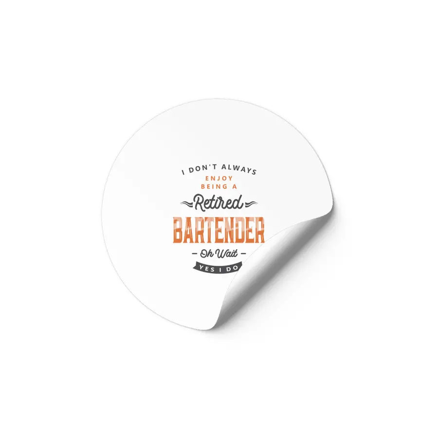 Bartender Funny Job Title Profession Birthday Worker Etiket