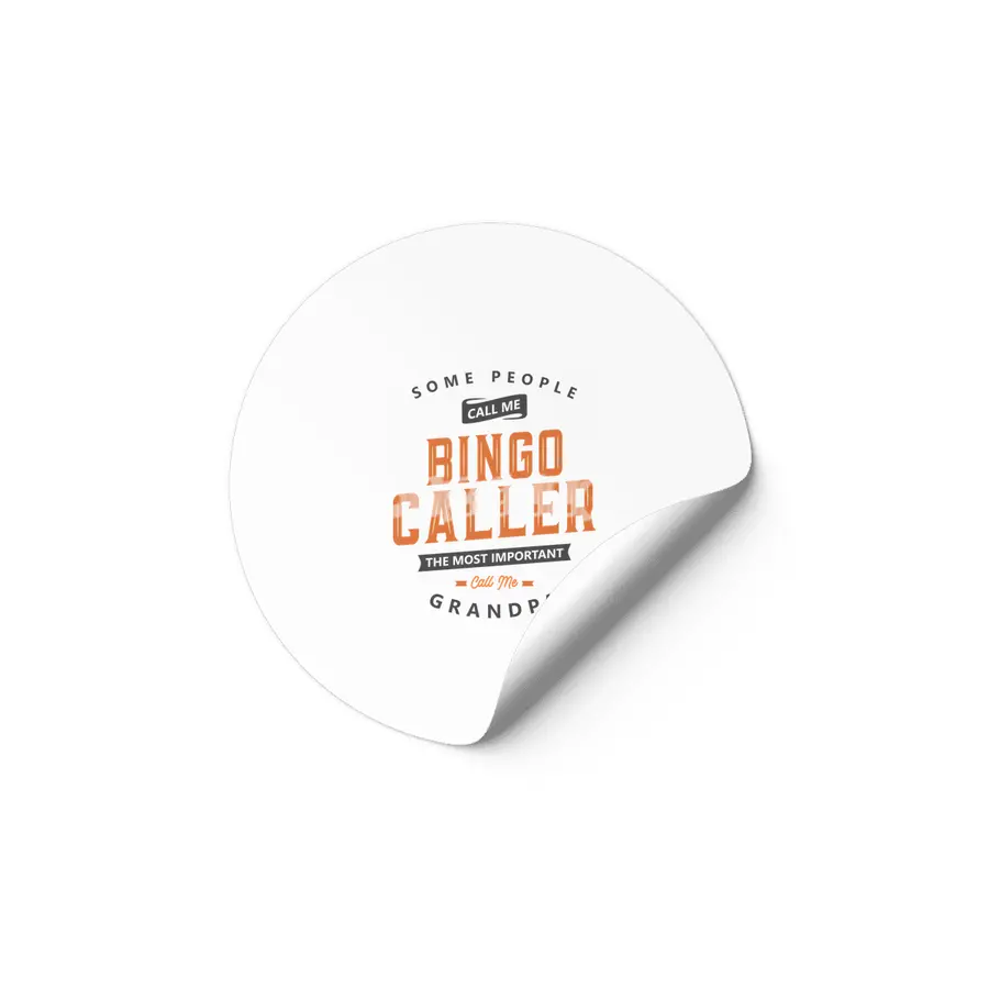 Bingo Caller Funny Job Title Profession Birthday Worker Etiket