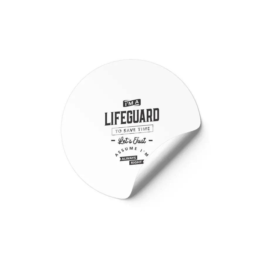 Lifeguard Funny Job Title Profession Birthday Worker Etiket