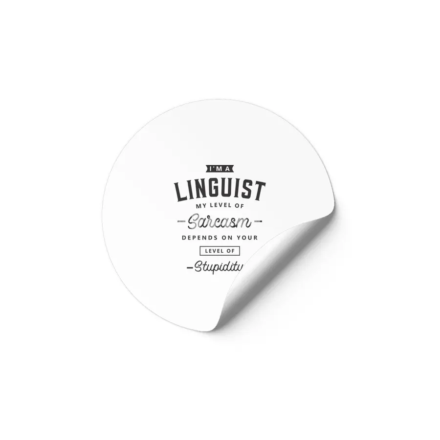 Linguist Funny Job Title Profession Birthday Worker Etiket