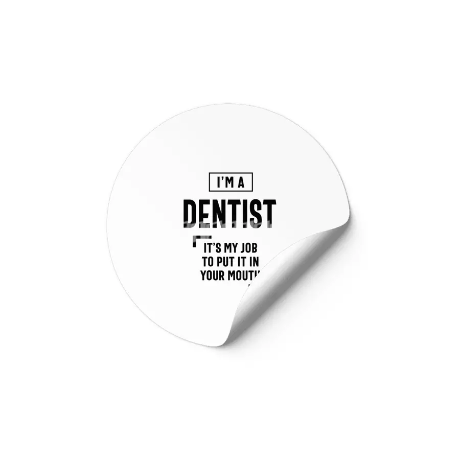 Dentist Job Title Men Women Gift Etiket