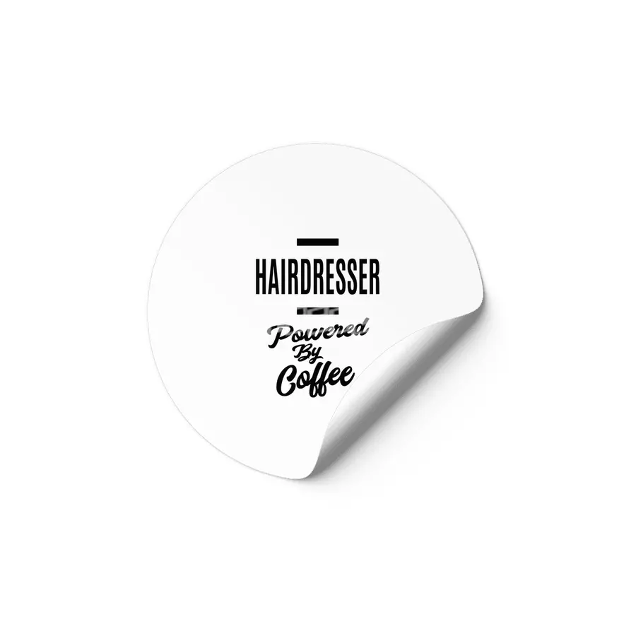 Hairdresser Job Title Hairdresser Powered By Coffee Gift Etiket