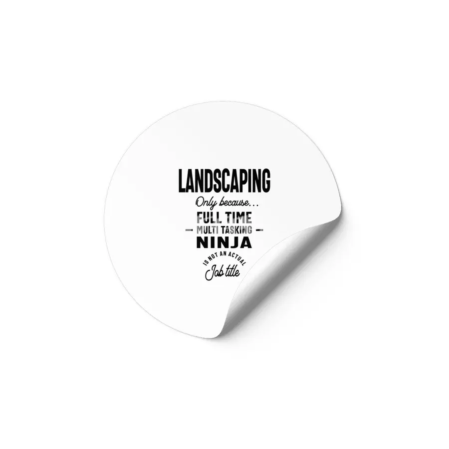 Landscaping Job Title Gift Etiket