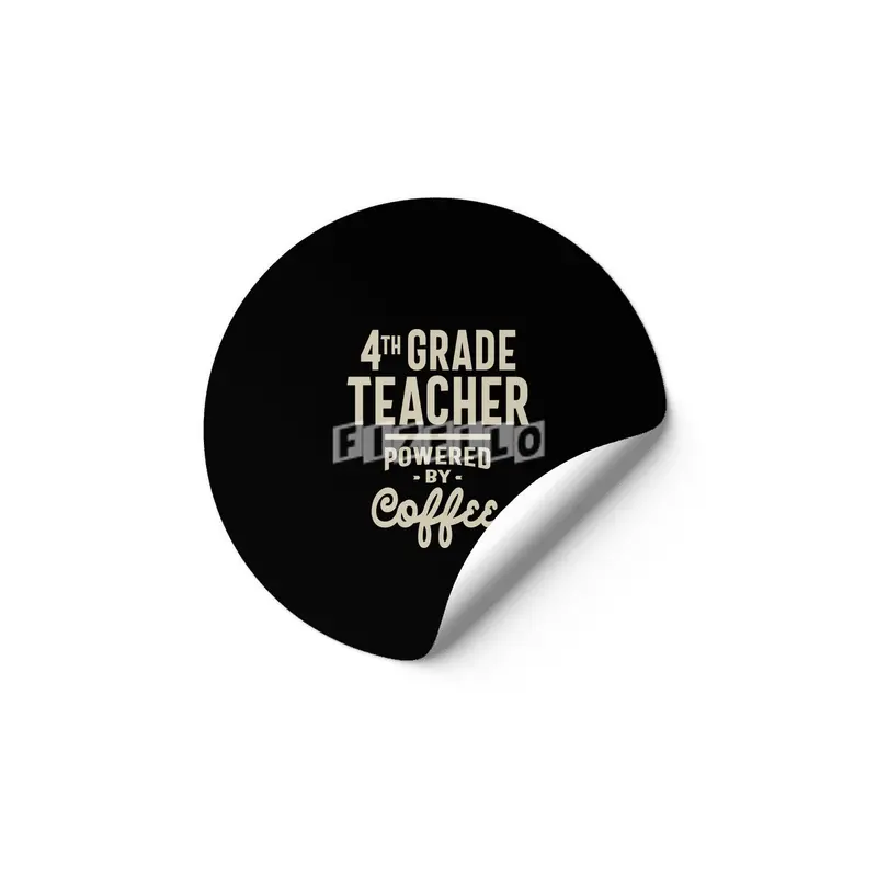 4th Grade Teacher Gift Funny Job Title Profession Occupation Etiket