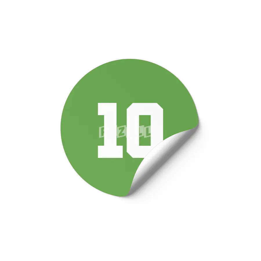 White Number 10 Etiket
