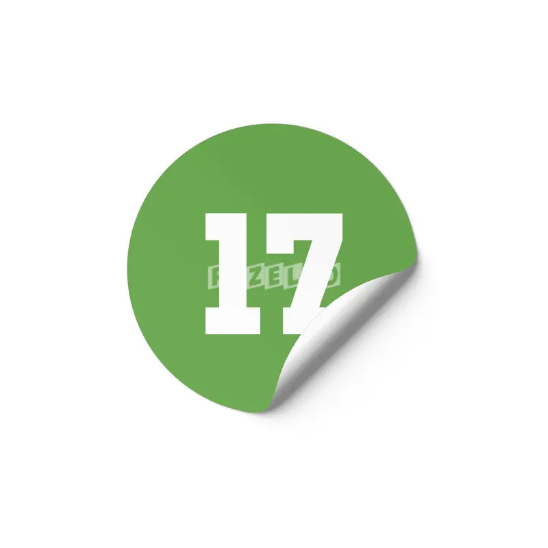 White Number 17 Etiket