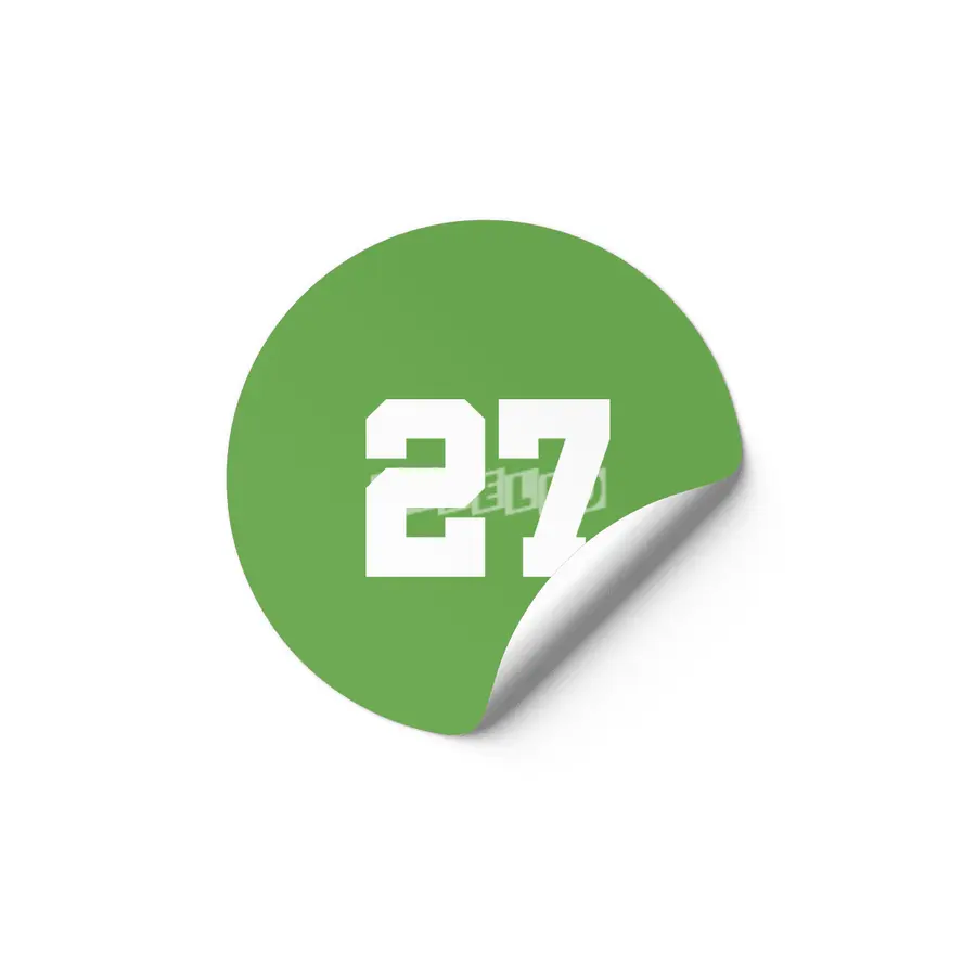 White Number 27 Etiket