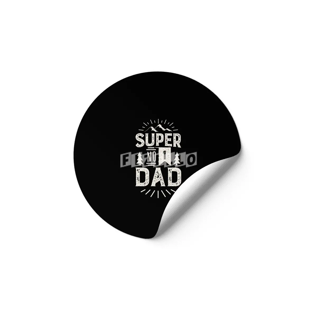 Super Number 1 Dad. No 1 Daddy Etiket