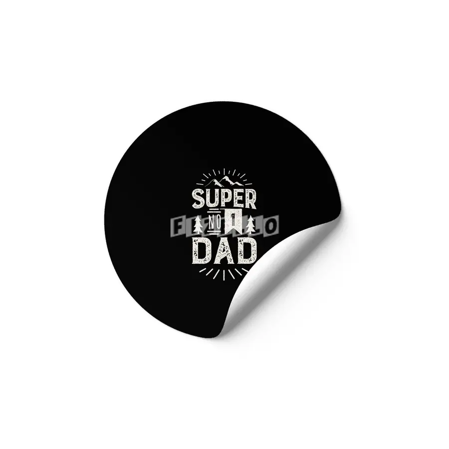 Super Number 1 Dad. No 1 Daddy Etiket