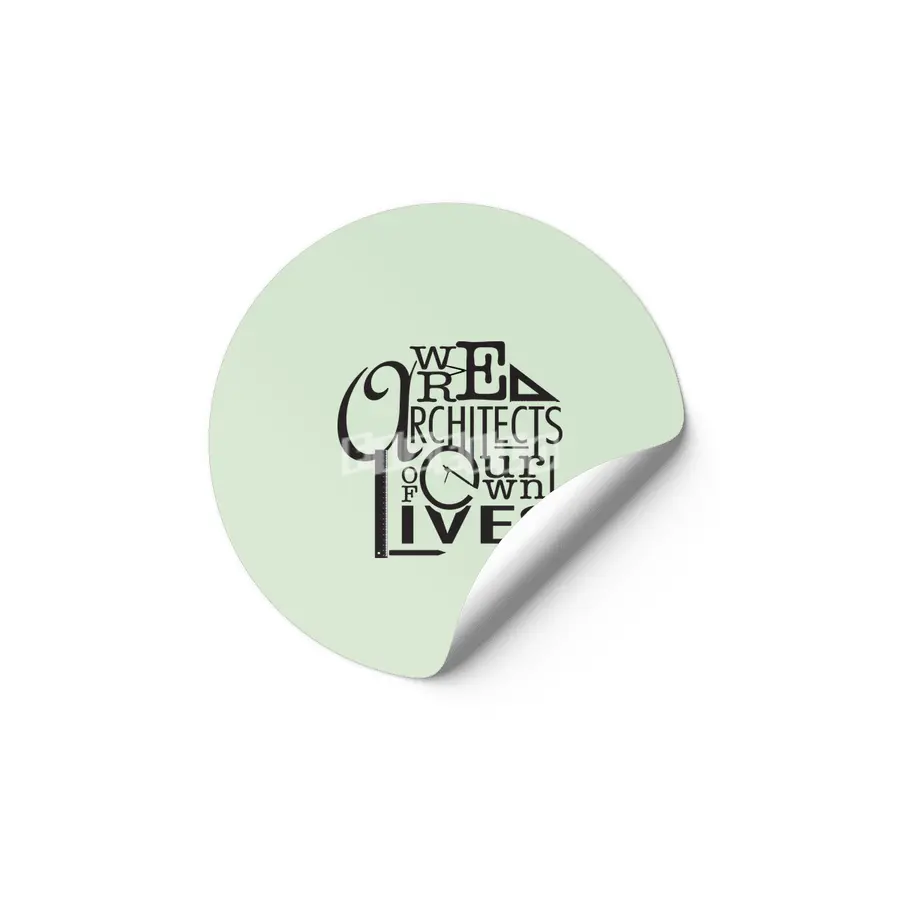 We are architects of our own lives Inspirational Poster Etiket