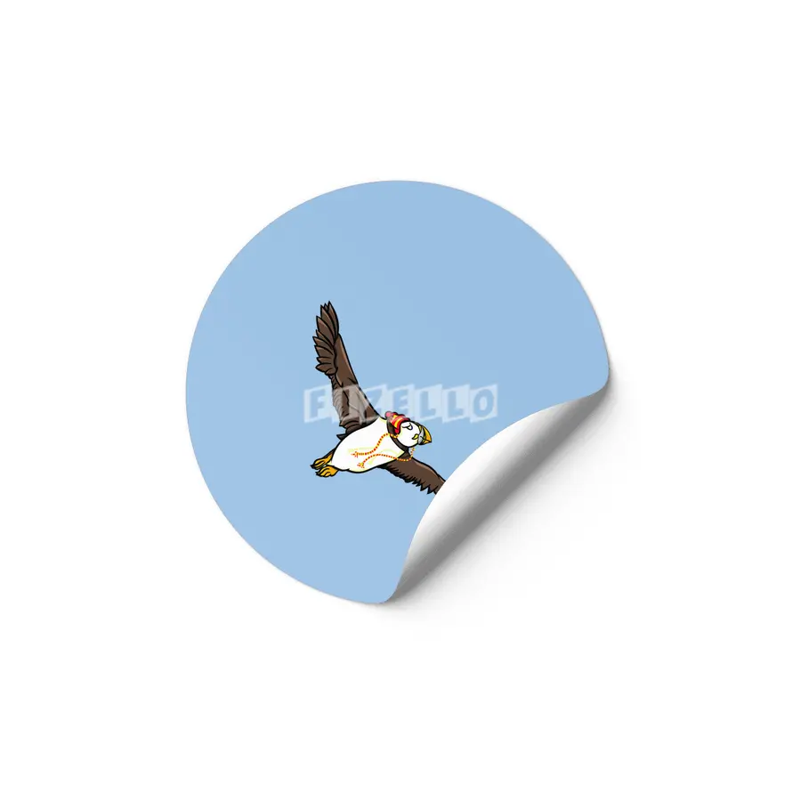 Puffin In A Winter Hat Etiket