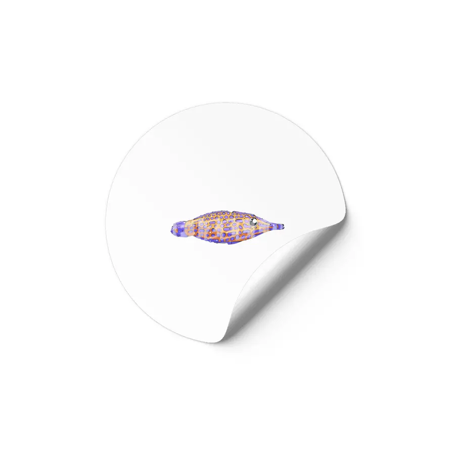 Orange Spotted Filefish Etiket