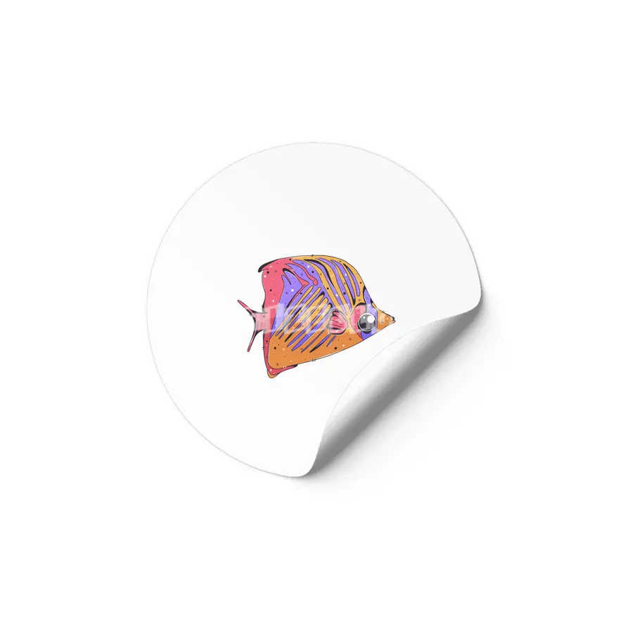 Threadfin Butterflyfish Etiket