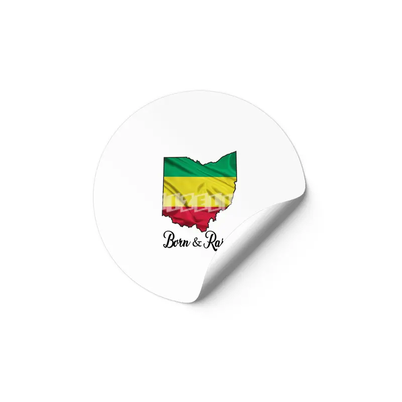 Born in Ethiopian Raised in Ohio - Without Star Etiket