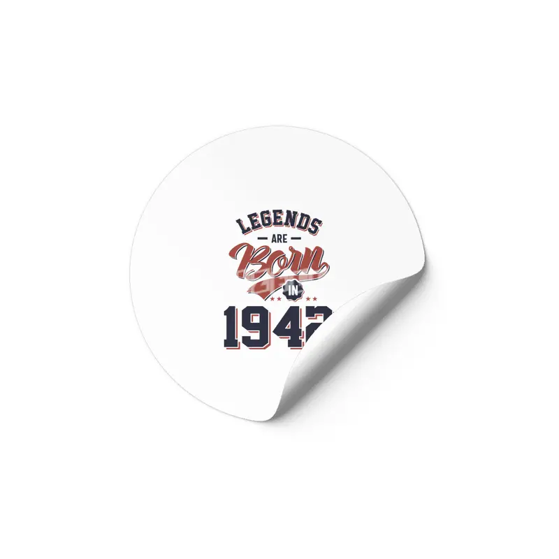 Legends Are Born in 1942 Birthday Gift Etiket