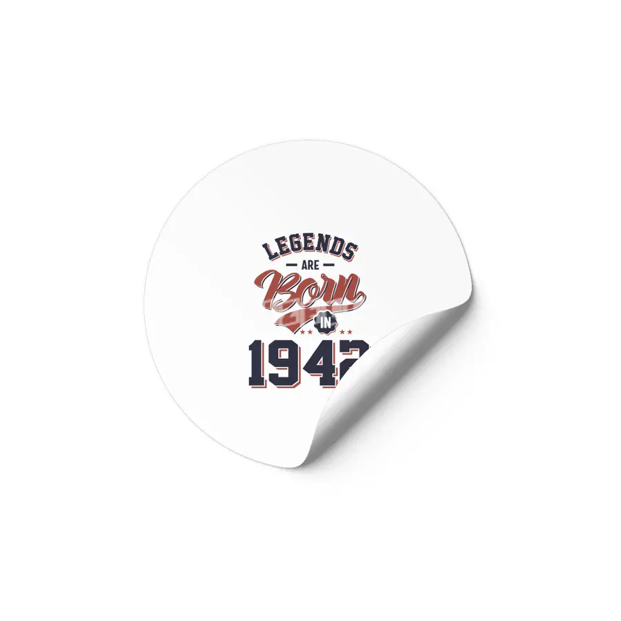Legends Are Born in 1942 Birthday Gift Etiket