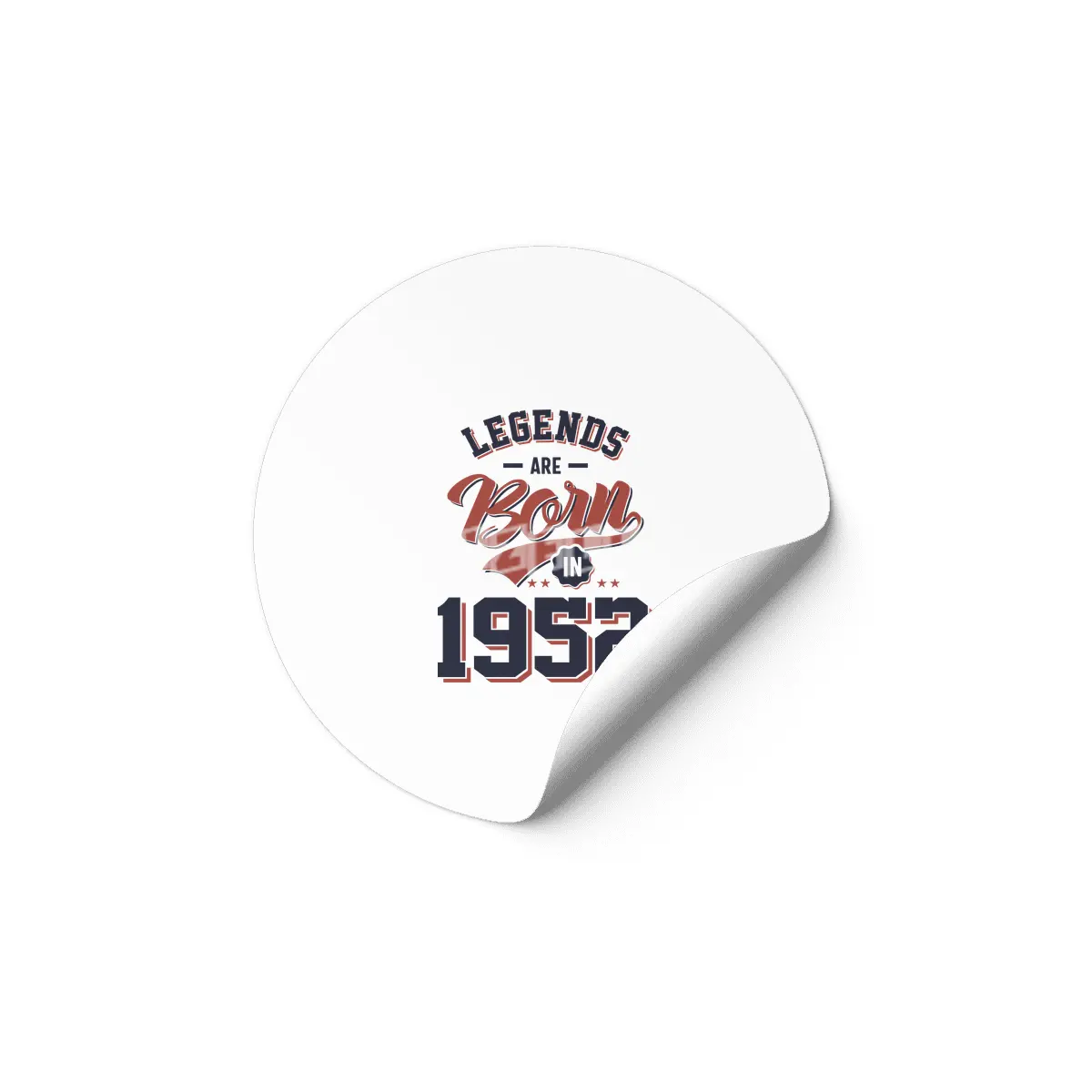 Legends Are Born in 1952 Birthday Gift Etiket