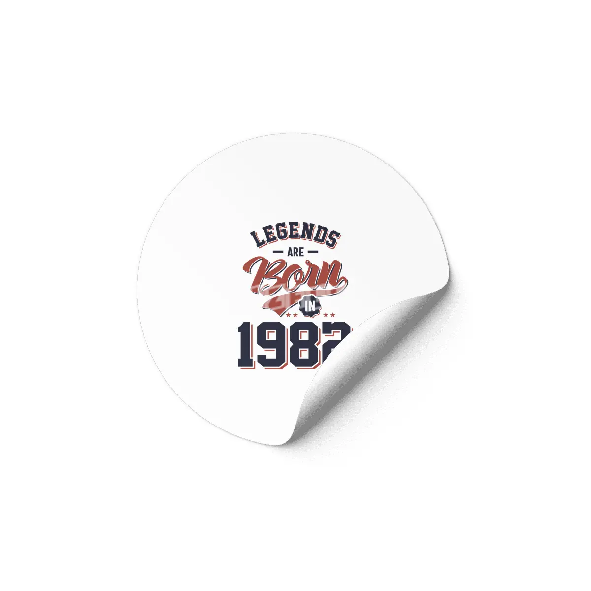 Legends Are Born in 1982 Birthday Gift Etiket