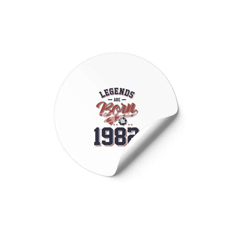 Legends Are Born in 1982 Birthday Gift Etiket