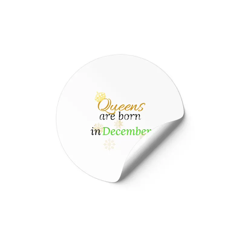 Queens Are Born in December Etiket