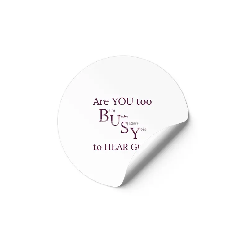 Are YOU too BUSY to HEAR GOD? Etiket