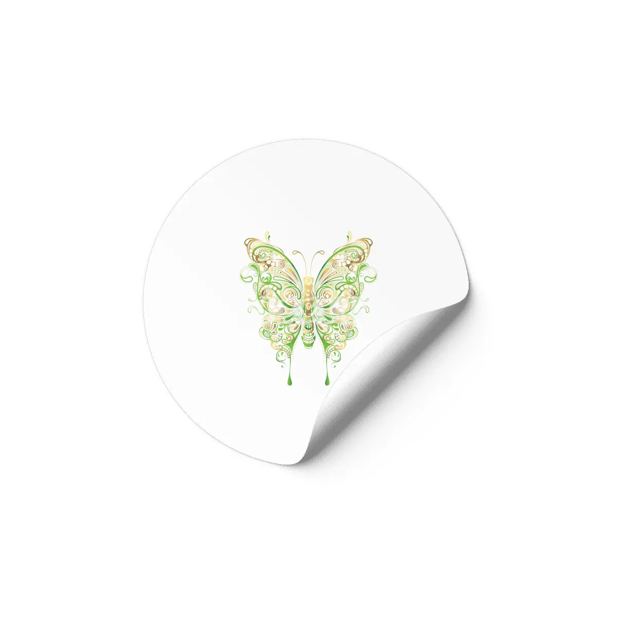 Ornamental Butterfly Etiket