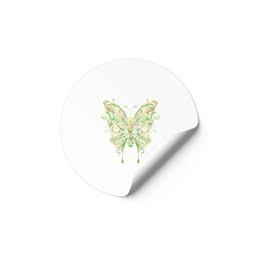 Ornamental Butterfly Etiket