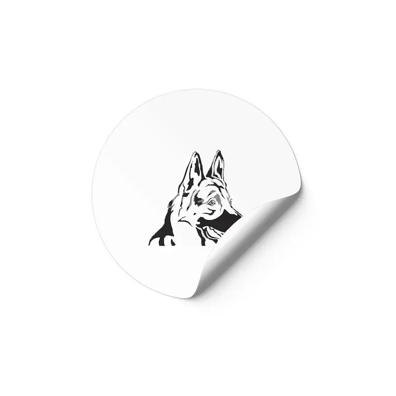 Decorative Portrait Profile Dog Etiket
