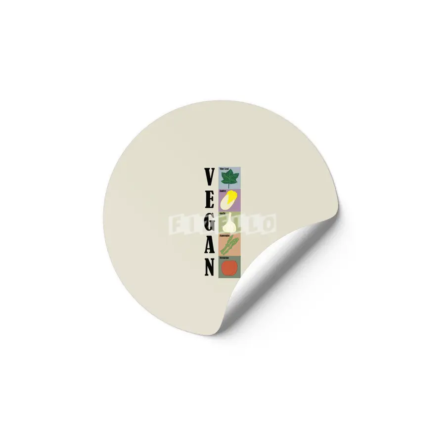 Vegan Alphabets Healthy Funny Vegetables Etiket
