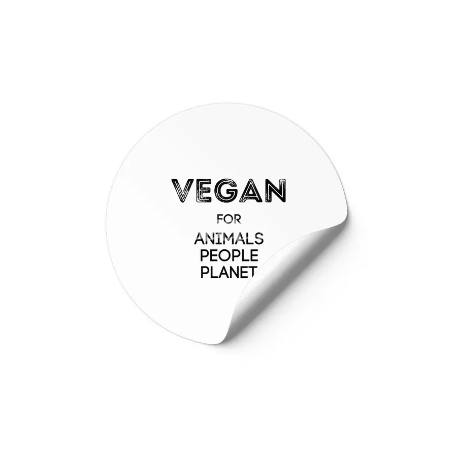 VEGAN FOR ANIMALS PEOPLE PLANET Etiket