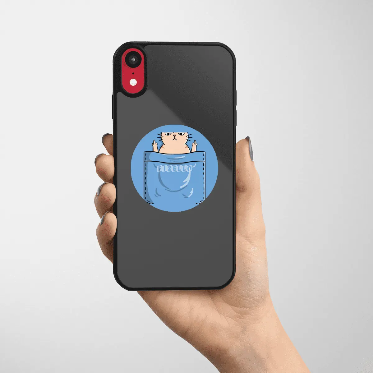 Cat pocket fingers Etiket