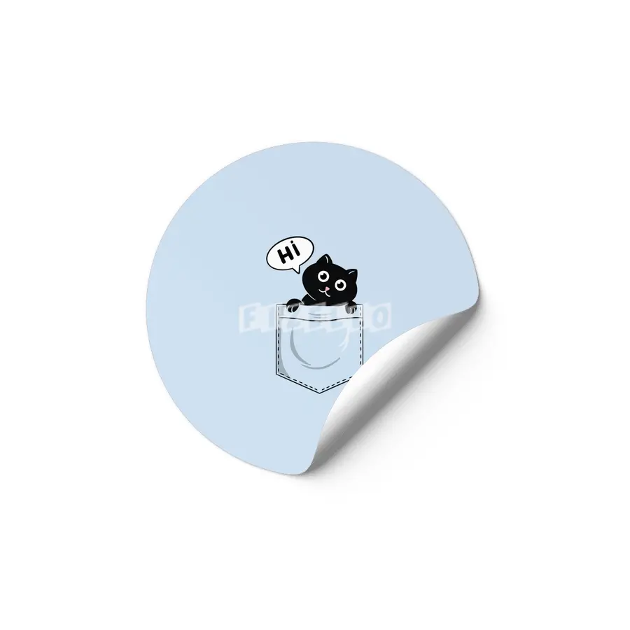 Cat pocket hi Etiket