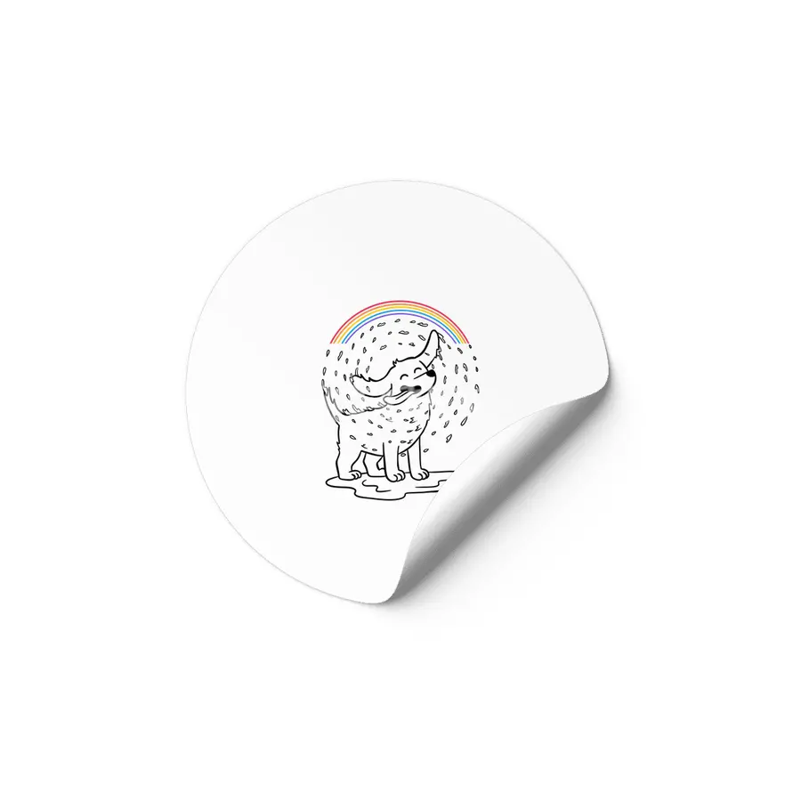 Dog Rainbow Etiket