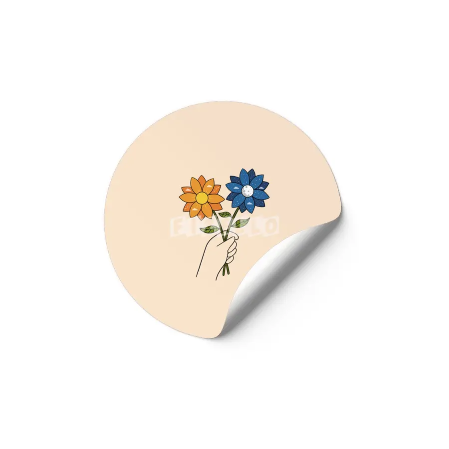 Flowers day and night Etiket