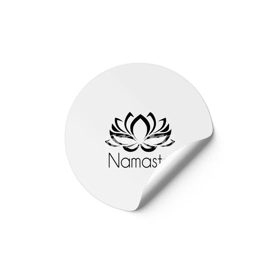 Namaste Yoga Calm Good Vibes Etiket