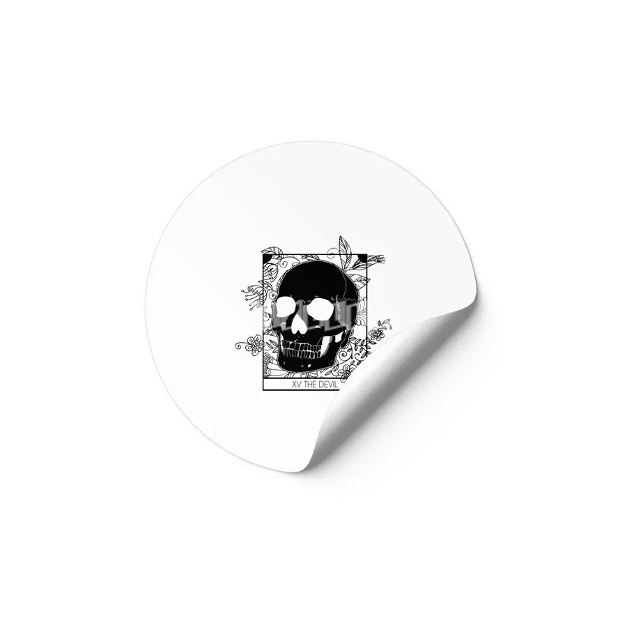 Tarot Death Wicca Skull Witch Magicka Etiket