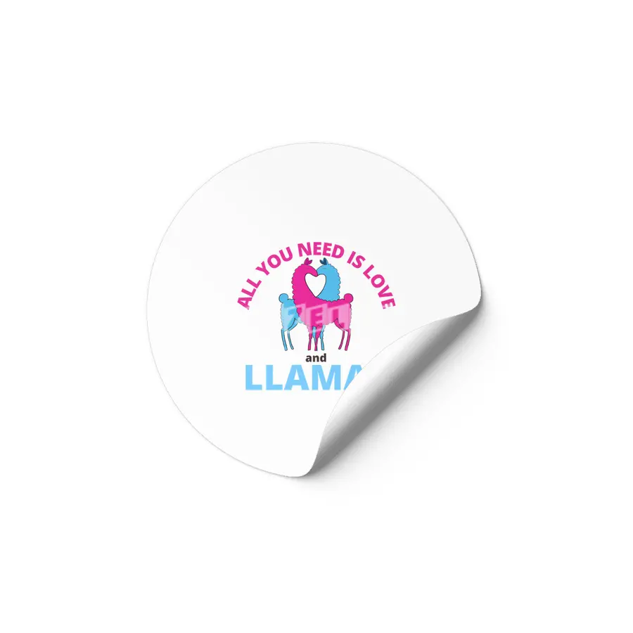 All You Need Is Love And Llamas Cute Animals Etiket