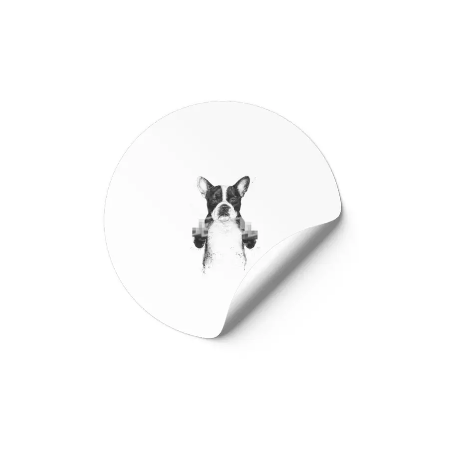 Censored dog Etiket