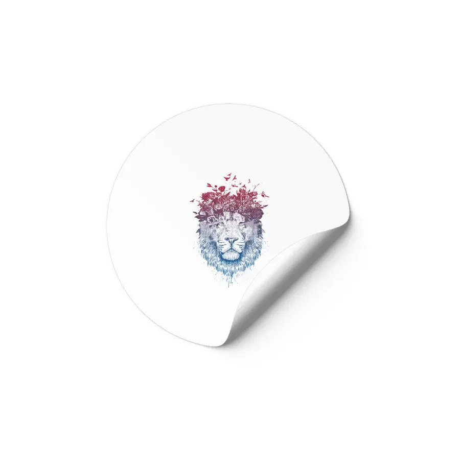Floral lion Etiket