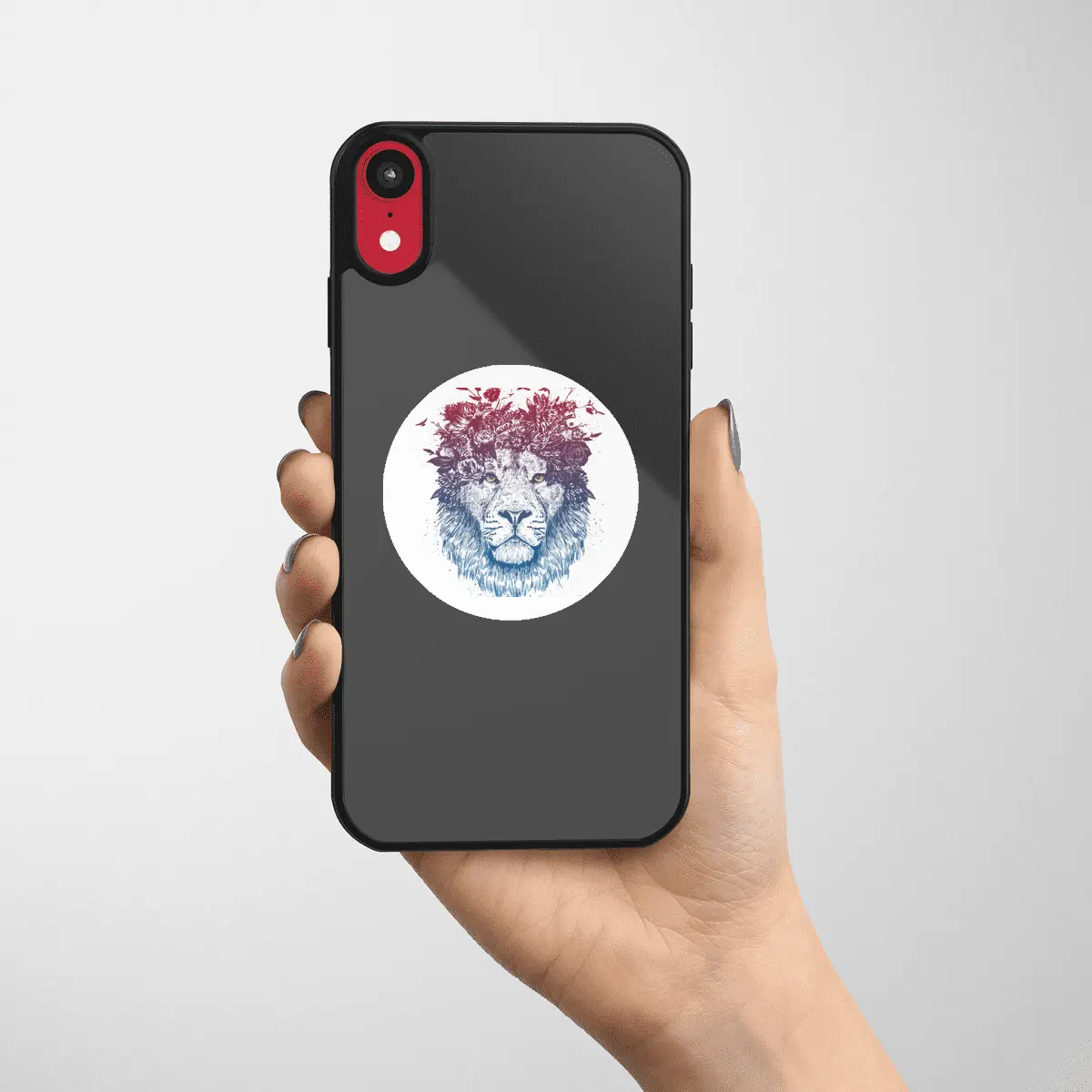 Floral lion Etiket