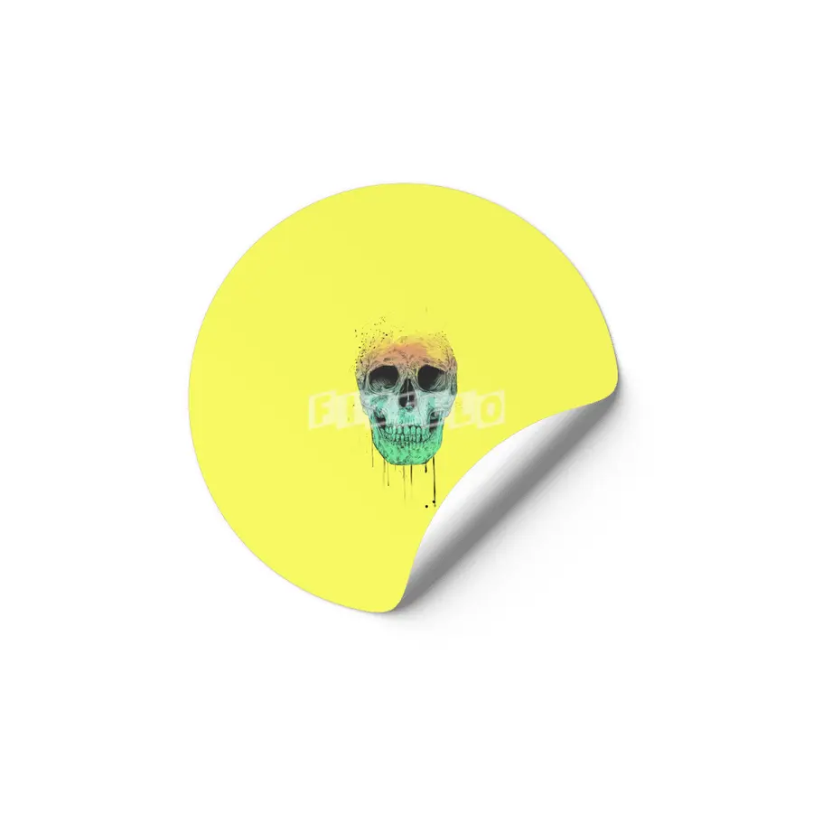 Pop art skull Etiket