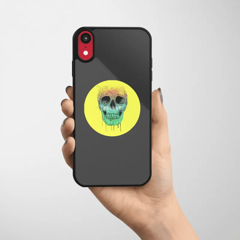 Pop art skull Etiket
